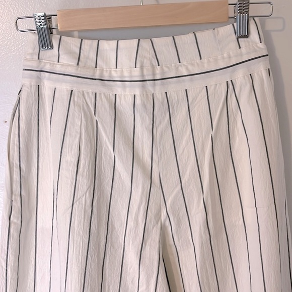 NWT Zara Cotton Blend Striped Casual Wide Leg Coastal Paper Bag‎ Pants Sz XS - Picture 8 of 8